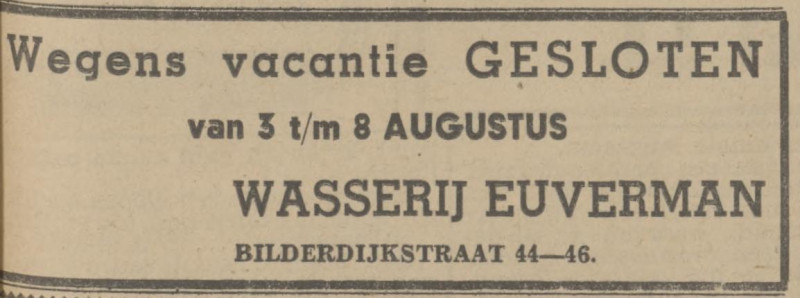 Bilderdijkstraat 44-46 wasserij Euverman advertentie Tubantia 25-7-1942.jpg