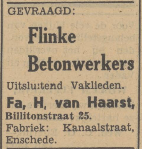 Billitonstraat Fa. H. van Haarst advertentie Tubantia 10-6-1947.jpg