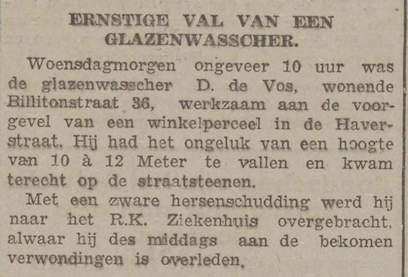 Billitonstraat 36 D. de Vos krantenbericht Twentsche Courant 27-6-1941.jpg