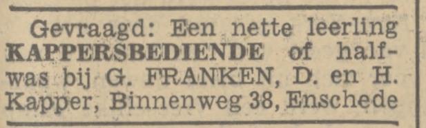 Binnenweg 38 G. Franken kapper advertentie Tubantia 8-6-1938.jpg