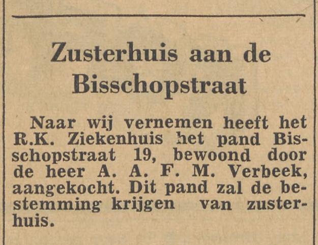 Bisschopstraat 19 A.A.F.M. Verbeek kratnentenbericht Tubantia 29-9-1955.jpg