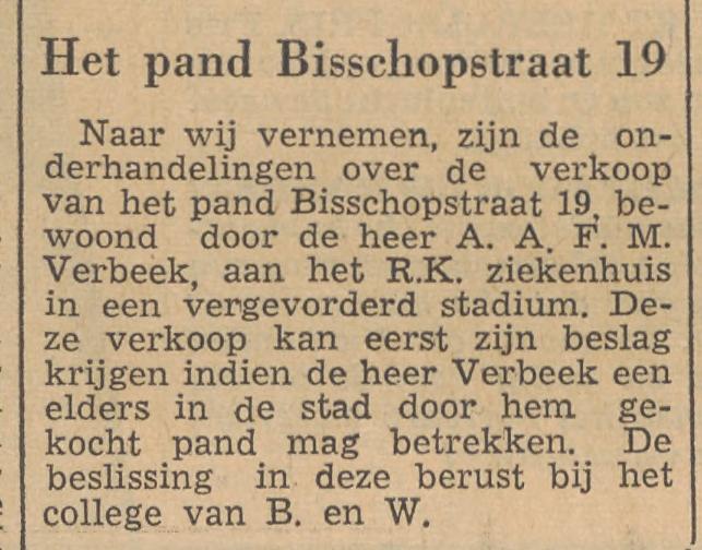 Bisschopstraat 19 A.A.F.M. Verbeek krantentenbericht Tubantia 23-9-1955.jpg