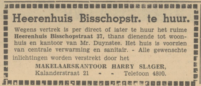 Bisschopstraat Mr. Duynstee advertentie Tubantia 27-4-1940.jpg