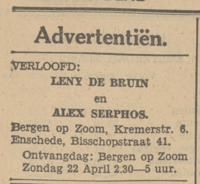 Bisschopstraat 41 Alex Serphos advertentie Tubantia 20-4-1934.jpg