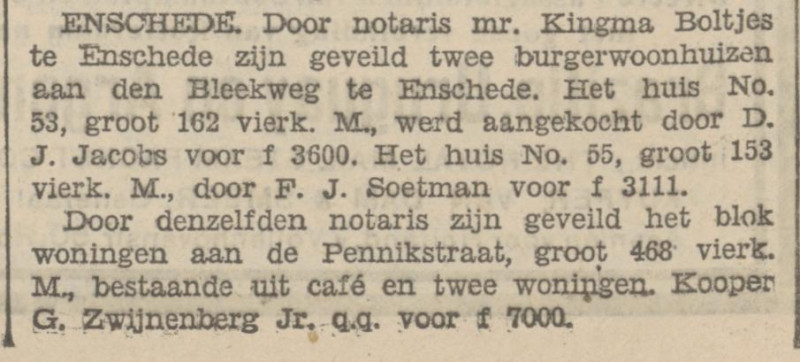 Bleekweg 53 D,J, Jacobs krantenbericht 16-7-1930.jpg