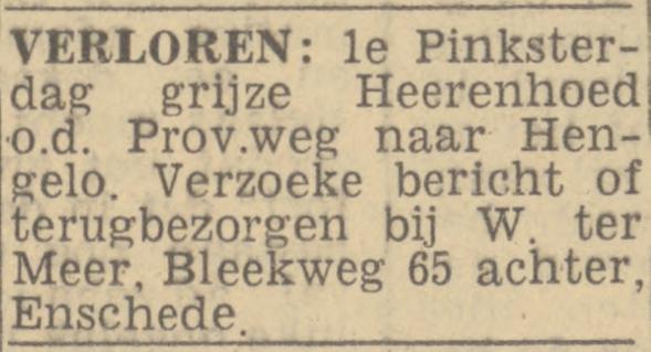 Bleekweg 65 achter W. ter Meer advertentie Twentsch nieuwsblad 2-9-1944.jpg