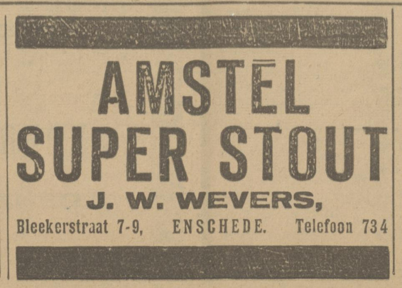 Blekerstraat 7-9 J.W. Wevers advertentie Tubantia 23-11-1927.jpg