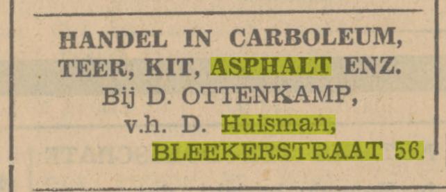 Blekerstraat 56 D. Huisman handel in asphalt advertentie Tubantia 27-10-1934.jpg
