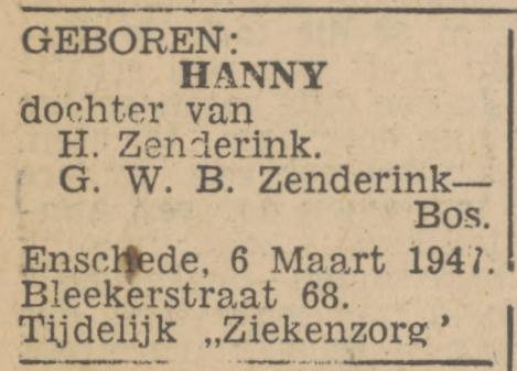 Blekerstraat 68 G.W.B. Zenderink-Bos advertentie Tubantia 7-3-1947.jpg