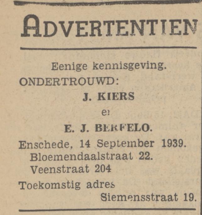 Bloemendaalstraat 22 J. Kiers advertentie Tubantia 15-9-1939.jpg