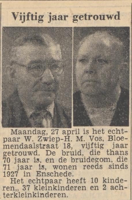 Bloemendaalstraat 18 W. Zwiep krantenbericht Tubantia 26-4-1959.jpg