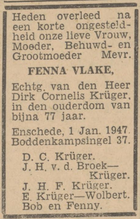 Boddenkampsingel 37 D.C. Kruger advertentie 2-1-1947.jpg