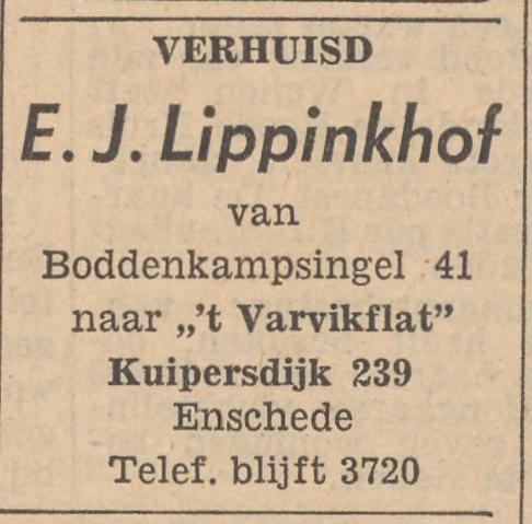 Boddenkampsingel 41 E.J. Lippinkhof advertentie Tubantia 26-11-1956.jpg