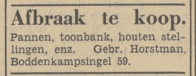 Boddenkampsingel 59 Gebr. Horstman advertentie Tubantia 6-9-1937.jpg