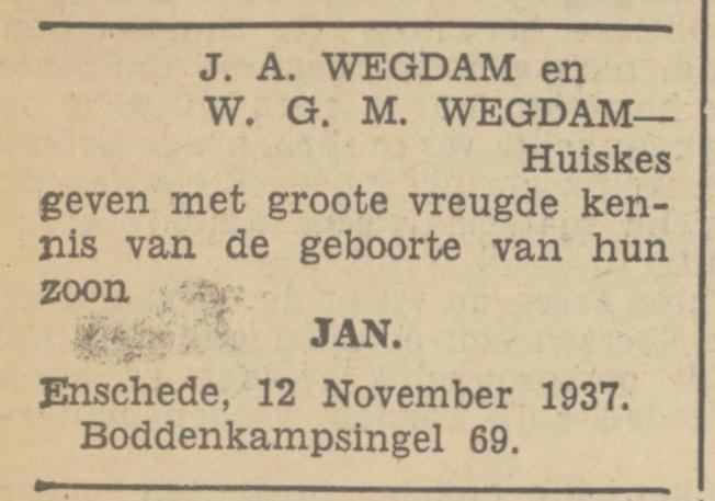 Boddenkampsingel 69 J.A. Wegdam advertentie 12-11-1937.jpg