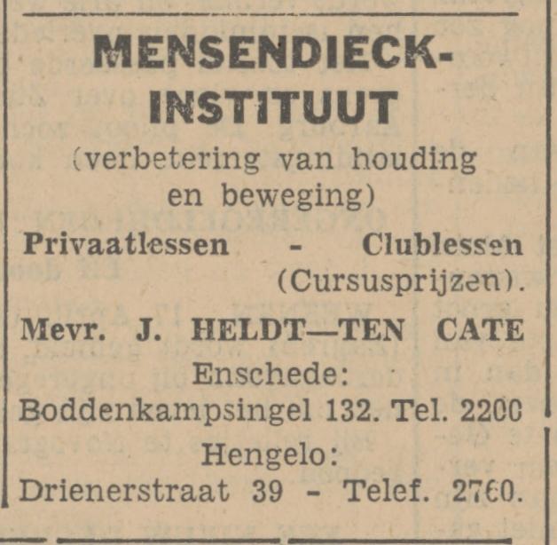 Boddenkampsingel 132 Mevr. J. Heldt-ten Cate advertentie Tubantia 17-4-1936.jpg