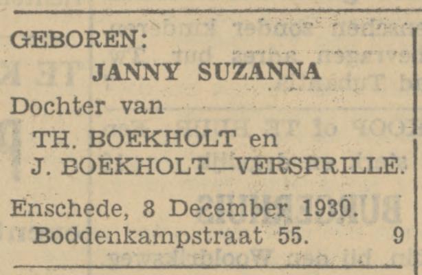 Boddenkampstraat 55 TH. Boekholt advertentie Tubantia 9-12-1930.jpg