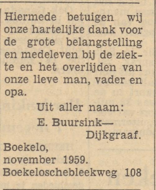 Boekelosebleekweg 108 E. Buursink-Dijkgraaf advertentie Tubantia 19-11-1959.jpg