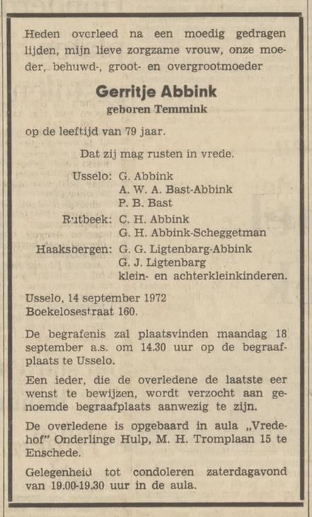 Boekelosestraat 160 Usselo G. Abbink advertentie Tubantia 15-9-1972.jpg