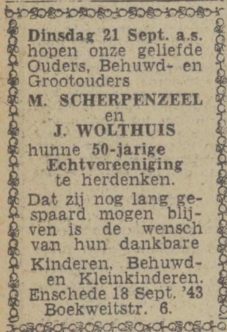Boekweitstraat 6 M. Scherpenzeel advertentie Twentsch nieuwsblad 18-9-1943.jpg