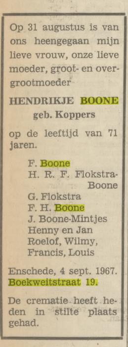 Boekweitstraat 19 F. Boone advertentie Tubantia 4-9-1967.jpg