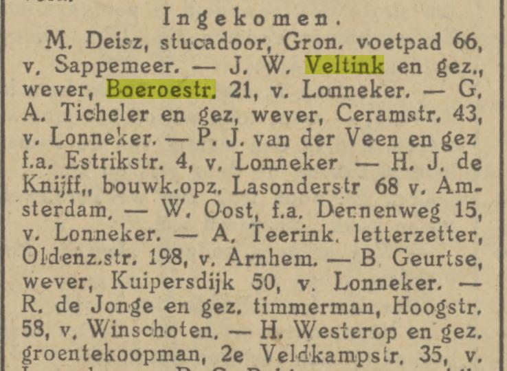 Boeroestraat 21 J.W. Veltink wever krantenbericht Tubantia 11-6-1929.jpg