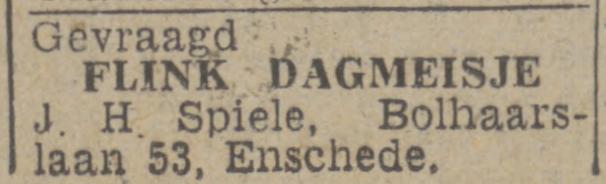 Bolhaarslaan 53 J.H. Spiele advertentie Twentsch nieuwsblad 25-5-1943.jpg