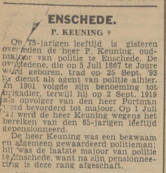 Bolhaarslaan 77 Pieter Keuning krantenbericht Tubantia 29-8-1942.jpg
