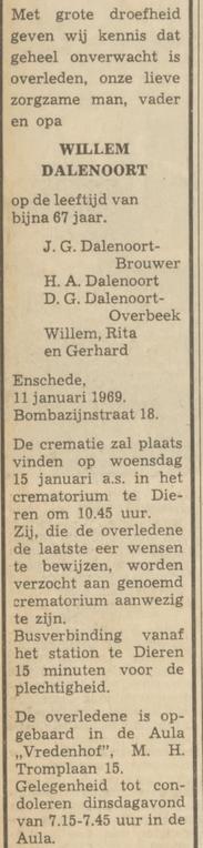 Bombazijnstraat 18 overlijdensadvertentie Tubantia 13-1-1969.jpg