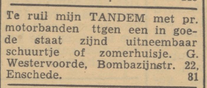 Bombazijnstraat 24 G. Westervoorde advertentie Trouw 5-7-1945.jpg