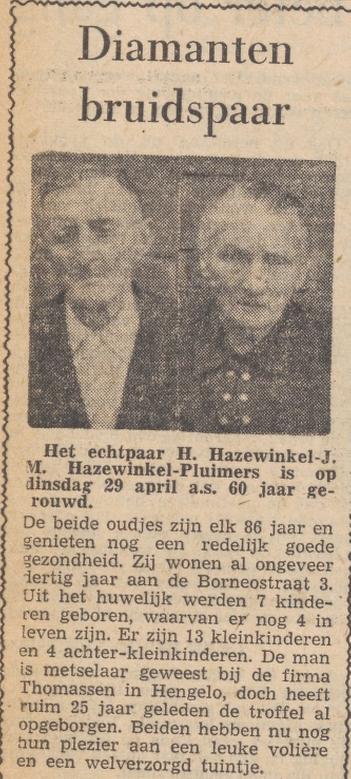 Borneostraat 3 H. Hazewinkel krantenbericht Twentsche Courant 24-4-1958.jpg