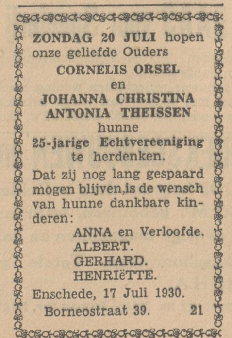 Borneostraat 39 Cornelis Orsel advertentie Tubantia 12-7-1930.jpg