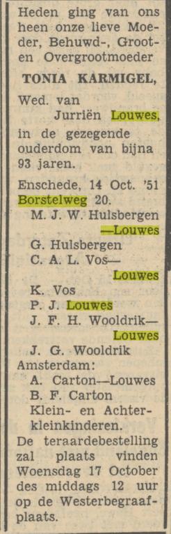 Borstelweg 20 J. Louwes advertentie Tubantia 15-10-1951.jpg