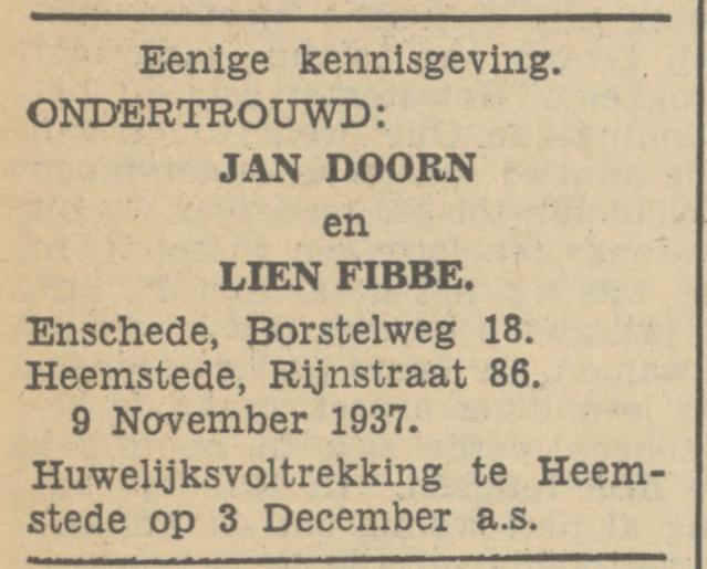 Borstelweg 18 Jan Doorn advertentie Tubantia7-11-1937.jpg