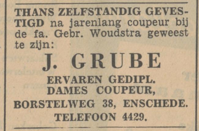 Borstelweg 38 J. Grube advertentie Tubantia 8-1-1936.jpg