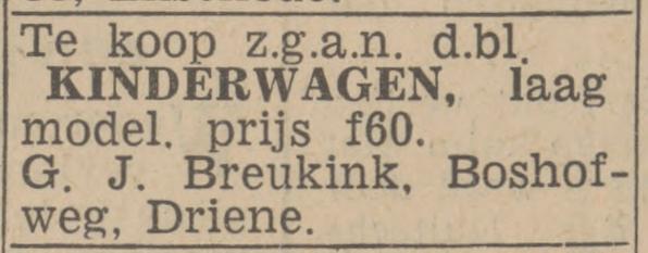 Boshofweg 15 Driene G.J. Breukink advertentie Twentsch nieuwsblad 20-4-1943.jpg