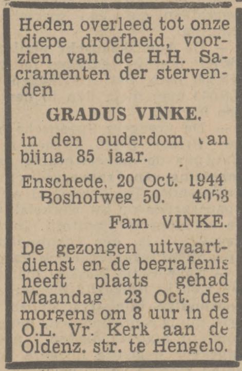Boshofweg 50 Gradus Vinke overlijdensadvertentie Twentsch nieuwsblad 23-10-1944.jpg