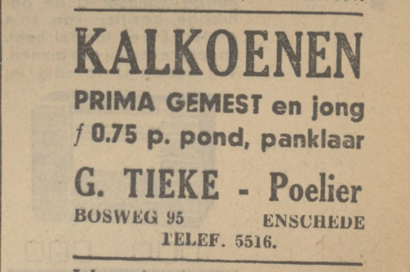 Bosweg 95 G. Tieke poelier advertntie Tubantia 20-12-1939.jpg