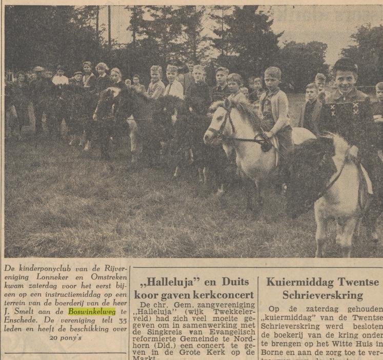 Boswinkelweg 15 boerderij J. Smelt krantenfoto Tubantia 22-9-1958.jpg