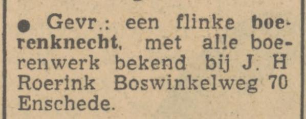Boswinkelweg 70 J.H. Roerink advertentie Tubantia 5-1-1951.jpg