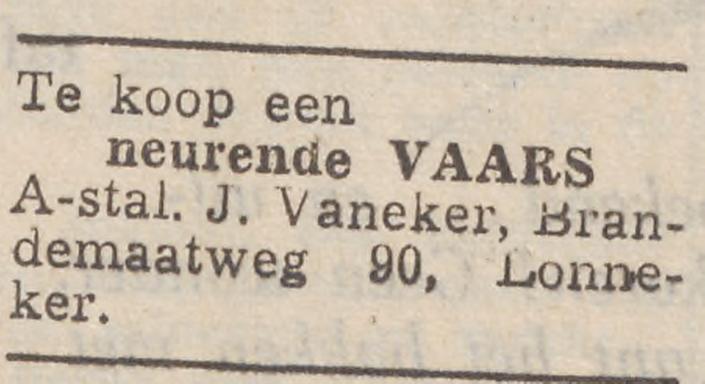 Brandemaatweg 90 J. Vaneker advertentie Twentsche Courant 1-4-1953.jpg