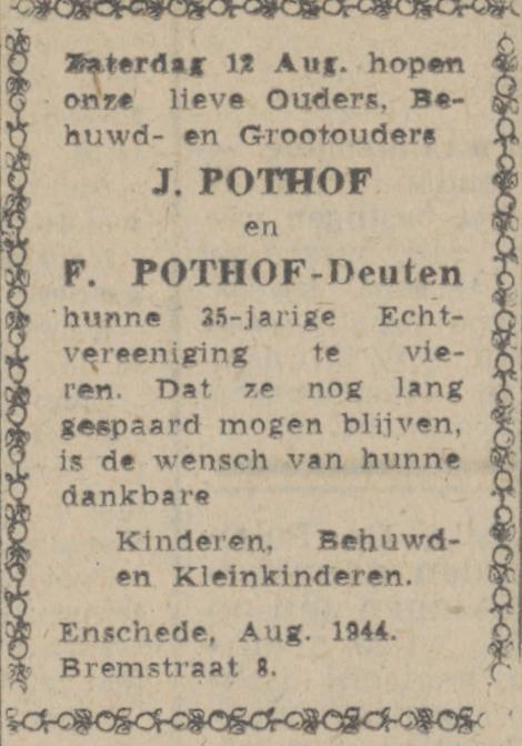 Bremstraat 8 J. Pothof advertentie Twentsch nieuwsblad 11-8-1944.jpg