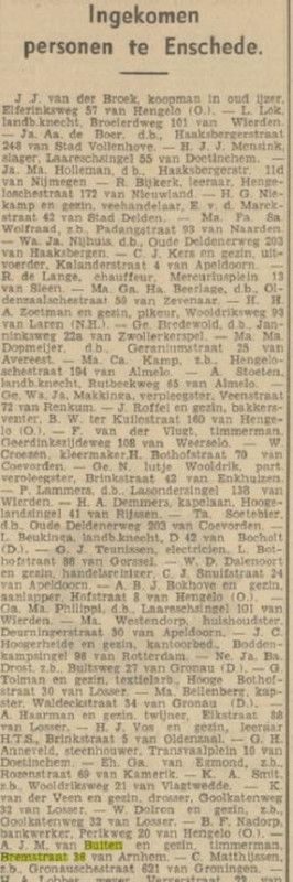 Bremstraat 36 A.J.M. van Buiten timmerman krantenbericht Tubantia 4-1-1938.jpg
