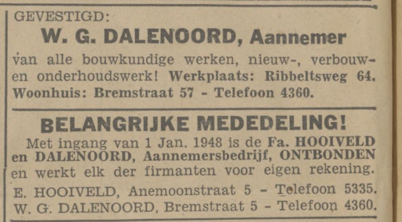 Bremstraat 57 W.G. Dalenoord Fa. Hooiveld advertentie Tubantia 31-12-1947.jpg