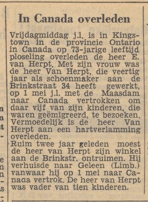 Brinkstraat 34 E. van Herpt krantenbericht Tubantia 30-6-1958.jpg