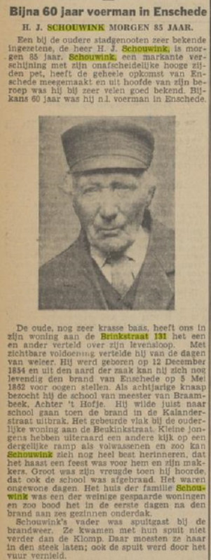 Brinkstraat 131 H.J. Schouwink voerman krantenbericht Tubantia 12-12-1939.jpg