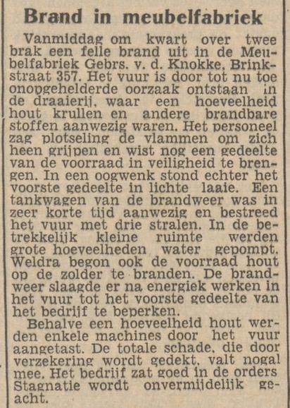 Brinkstraat 357 Gebr. van der Knokke krantenbericht Tubantia 18-5-1953.jpg