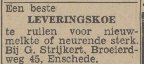 Broeierdweg 45 G. Strijkert advertentie Twentsch nieuwsblad 18-11-1942.jpg