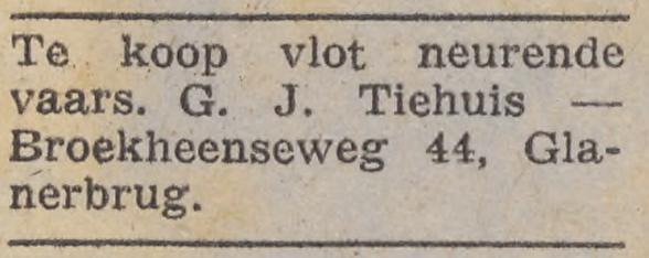 Broekheenseweg 44 Glanerbrug G.J. Tiehuis advertentie Tubantia 6-5-1961.jpg