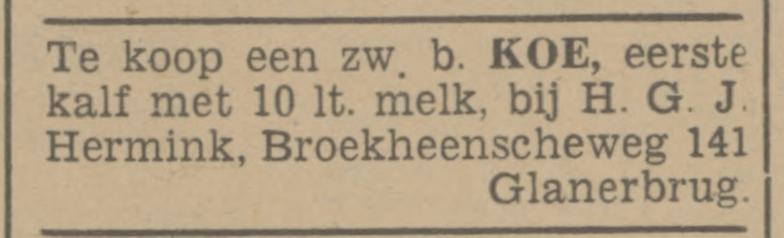 Broekheenseweg 141 H.G.J. Hermink advertentie Tubantia 26-11-1941.jpg